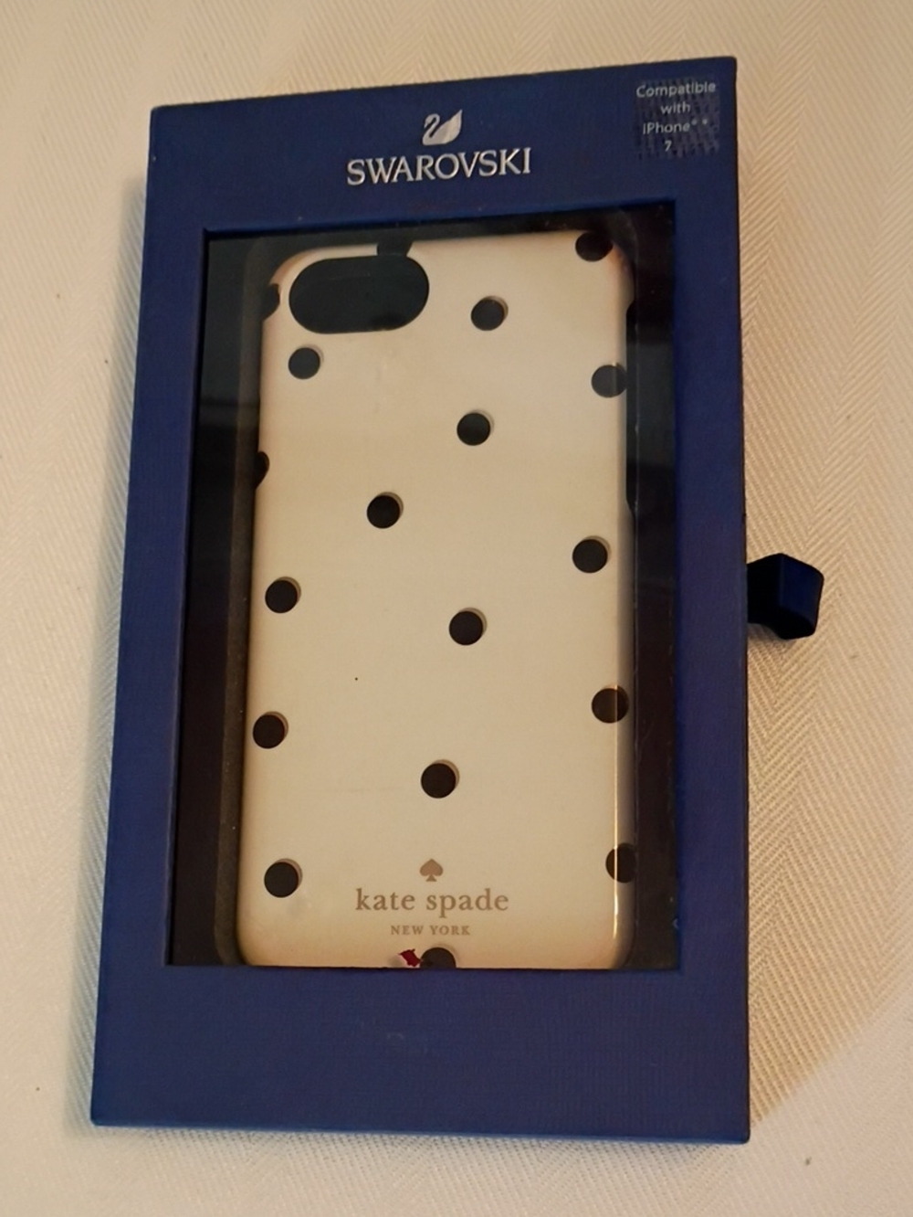 kate spade White Phone Case with Black Polka Dots